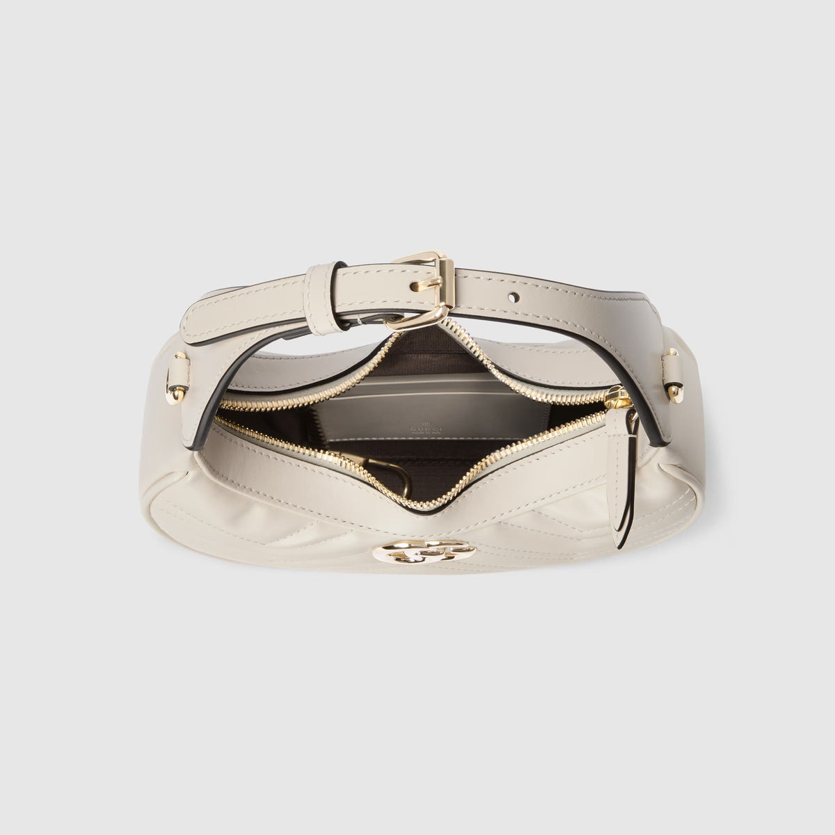 Gucci GG Marmont Leather Small Shoulder Bag – White