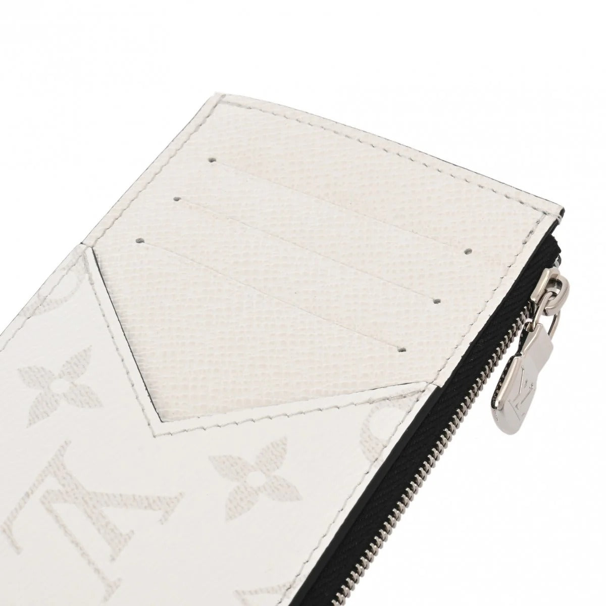 Louis Vuitton Taigarama Coin Card Holder Wallet - White