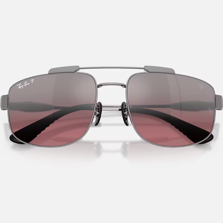 Ray Ban Women Square Frame Gunmetal Sunglasses