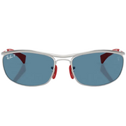 Ray Ban Men Oval Frame Silver Sunglasses