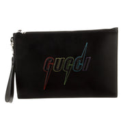 Gucci Blade Embroidered Clutch Pouch – Black