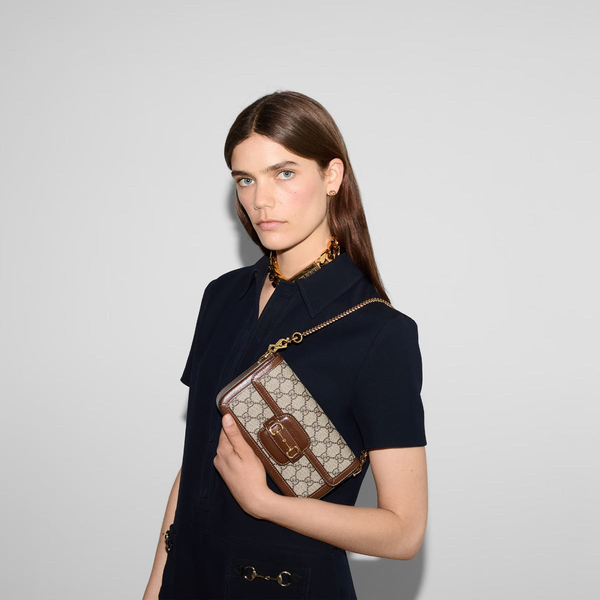 Gucci Horsebit 1955 Mini Shoulder Bag – Beige