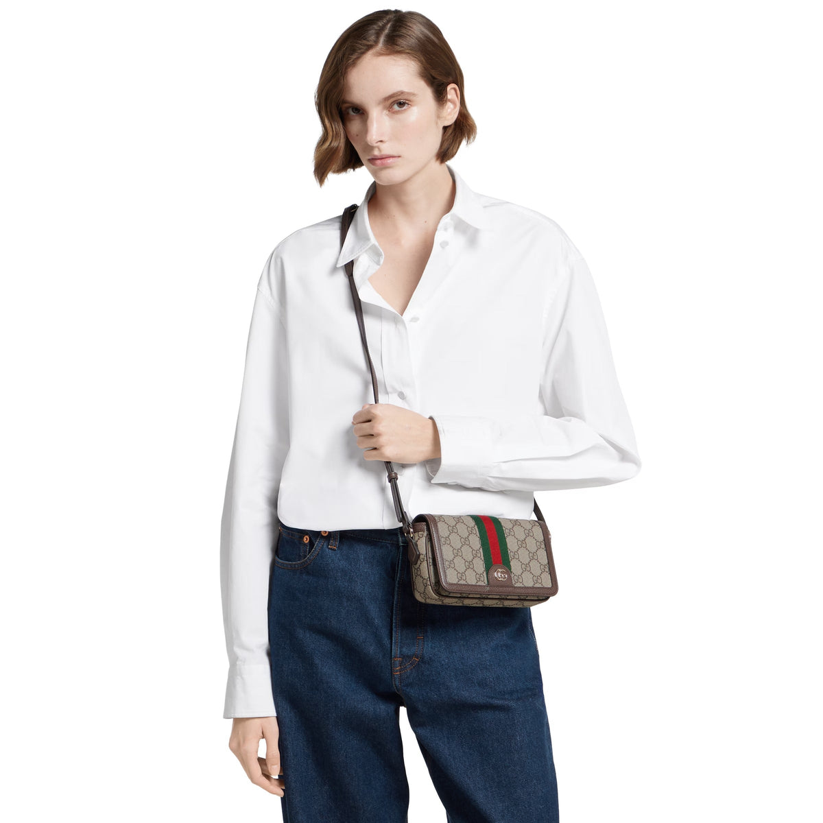 Gucci Ophidia Mini Shoulder Bag – Beige