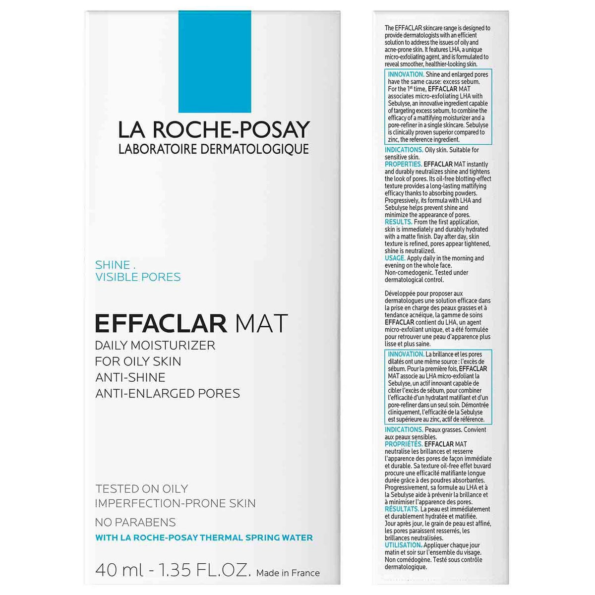 La Roche Posay Effacler Mat Daily Anti Shine Moisturizer - 40ml