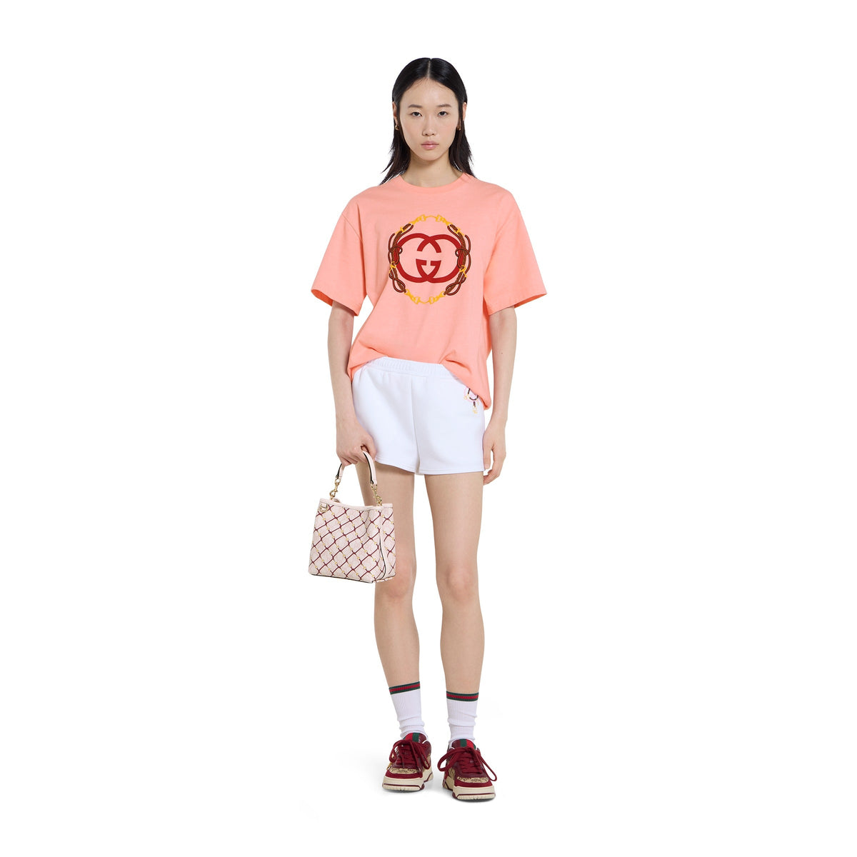 Gucci Emblem Small Bucket Bag – Beige