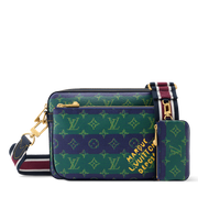 Louis Vuitton Monogram Heritage Canvas Trio Messenger Bag – Blue Stripes