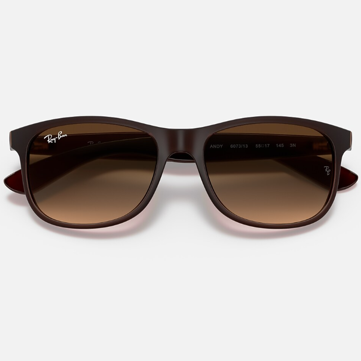 Ray Ban Women Square Frame Matte Brown Sunglasses