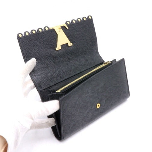 Louis Vuitton Capucines Long Wallet - Black
