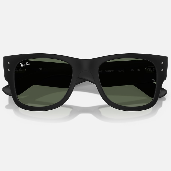 Ray Ban Women Square Frame Shiny Matte Sand Black Sunglasses