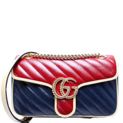 Gucci GG Marmont Medium Leather Bag - Blue