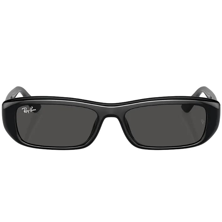 Ray Ban Women Pillow Frame Shiny Polished Black Sunglasses