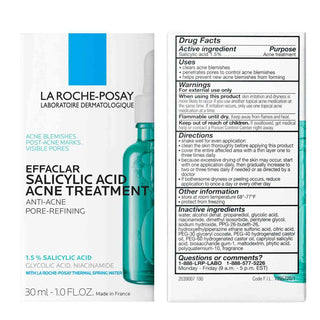 La Roche Posay Effacler Salicylic Acid Acne Treatment Serum (Green) - 30ml
