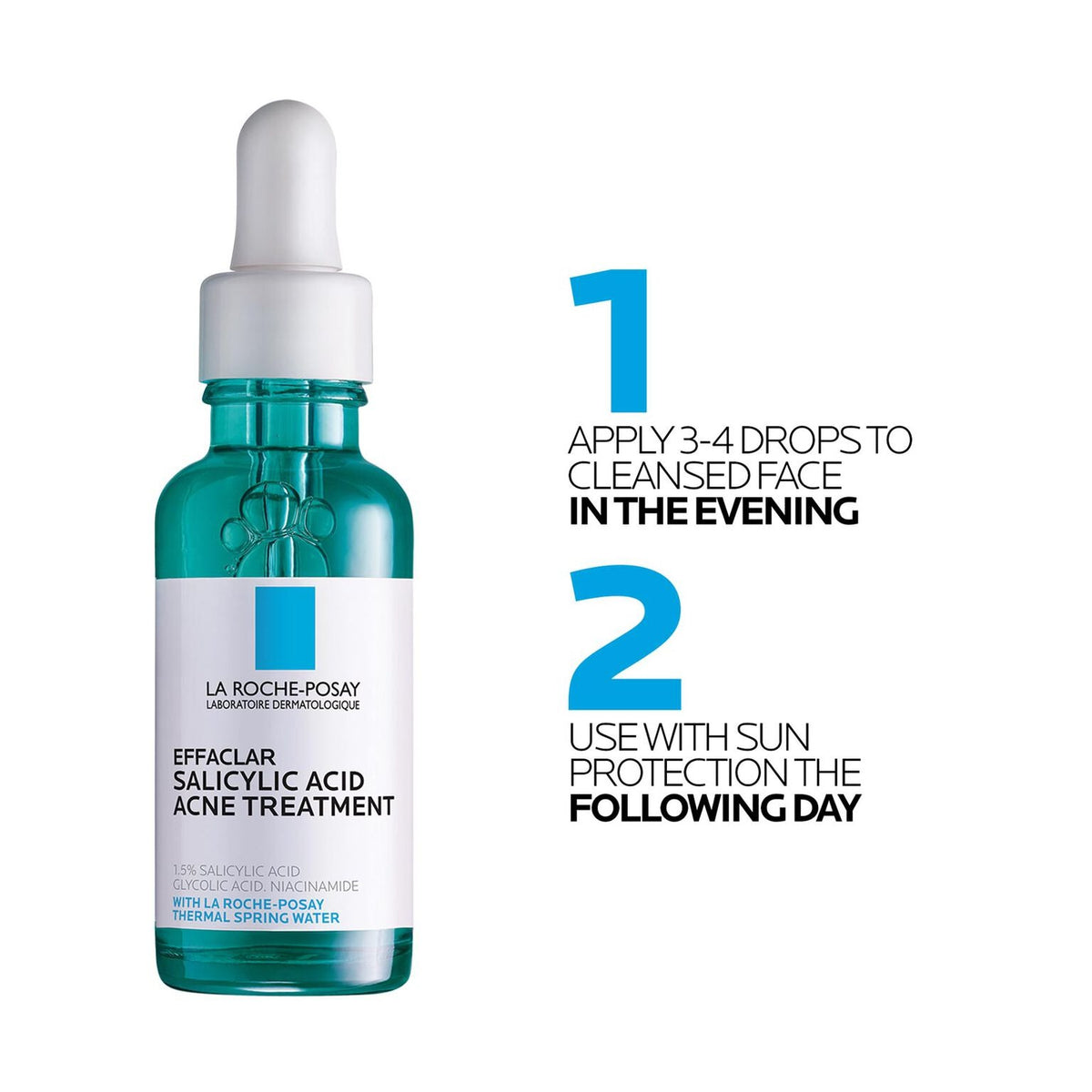 La Roche Posay Effacler Salicylic Acid Acne Treatment Serum (Green) - 30ml