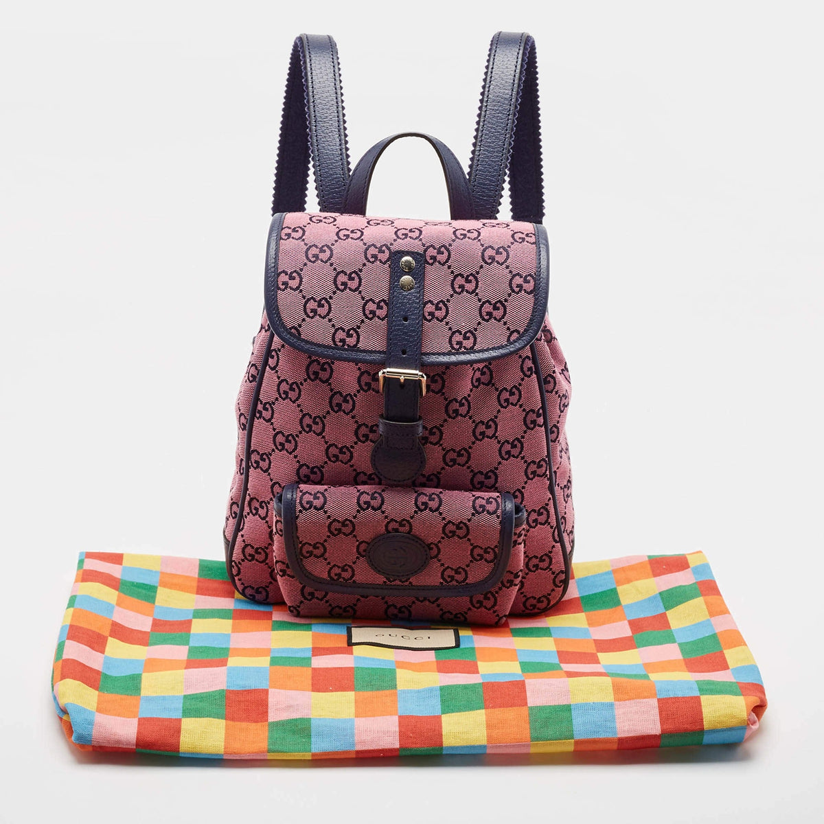 Gucci GG Canvas Backpack – Soft Pink