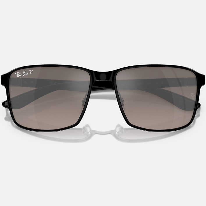 Ray Ban Women Square Frame Asphalt Black Sunglasses