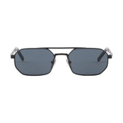 Prada Men Geometric Frame Brushed Black Sunglasses