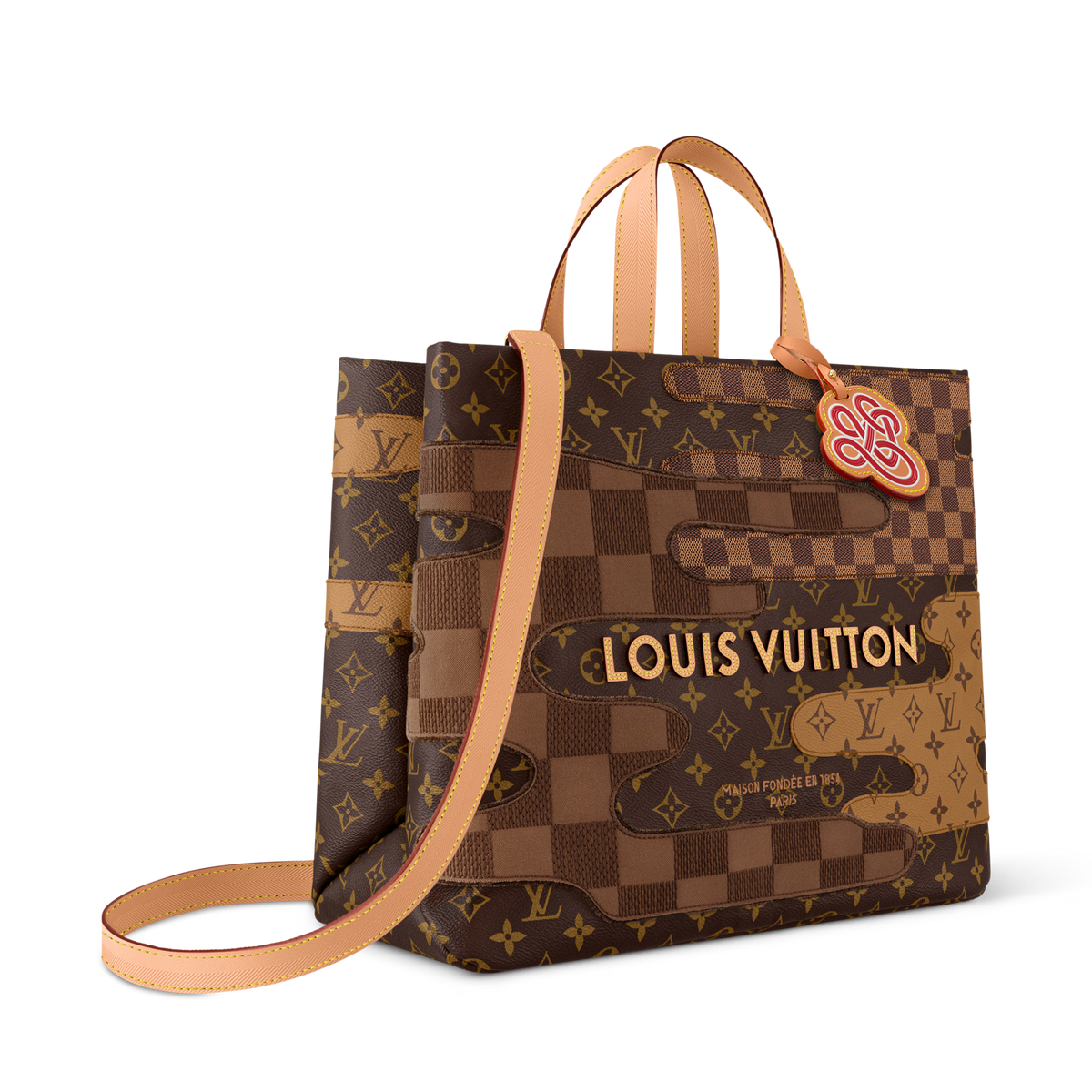 Louis Vuitton Monogram Canvas Shopper Tote Bag MM – Brown