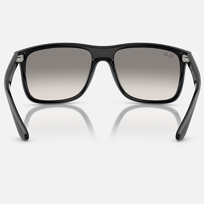 Ray Ban Women Square Frame Shiny Dusty Black Sunglasses