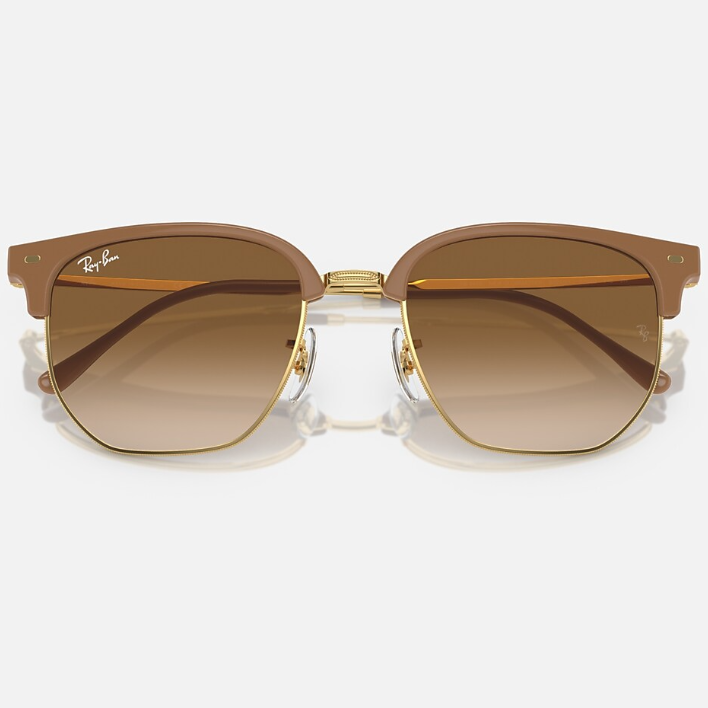 Ray Ban Women Irregular Frame Polished Beige On Gold Sunglasses