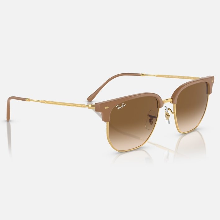 Ray Ban Women Irregular Frame Polished Beige On Gold Sunglasses