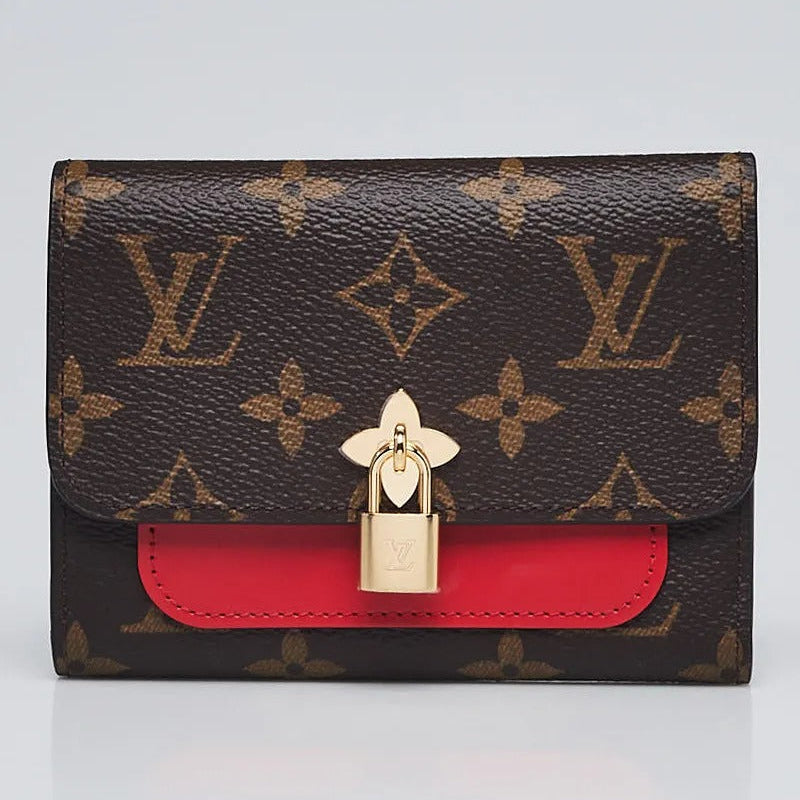 Louis Vuitton Coquelicot Monogram Compact Wallet - Brown