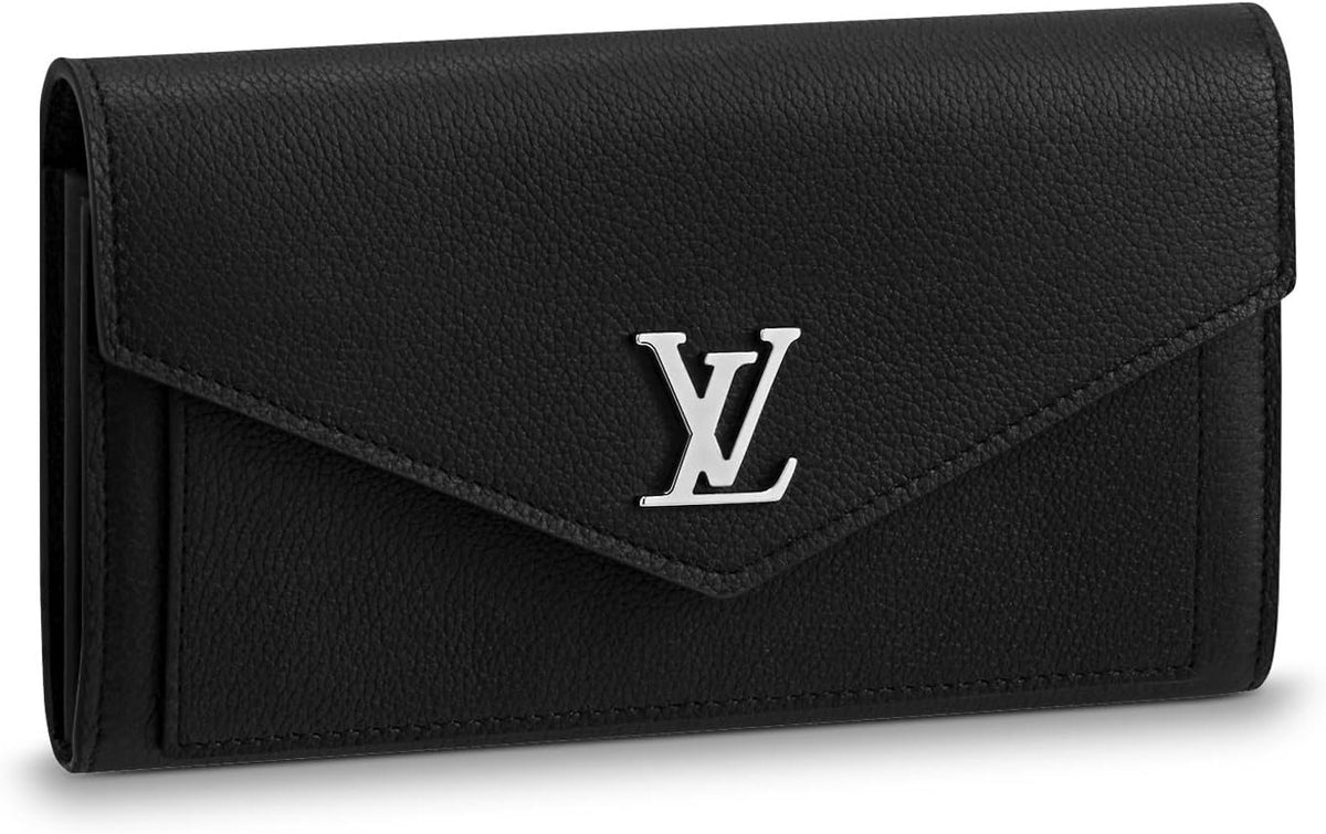 Louis Vuitton Leather Mylockme Wallet - Black