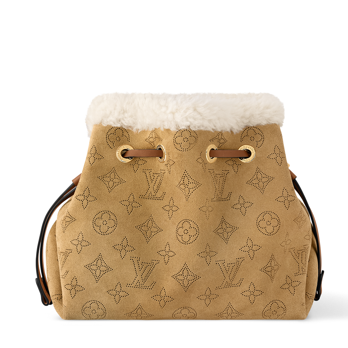 Louis Vuitton Mahina Suede Leather Bella Tote Bag – Beige