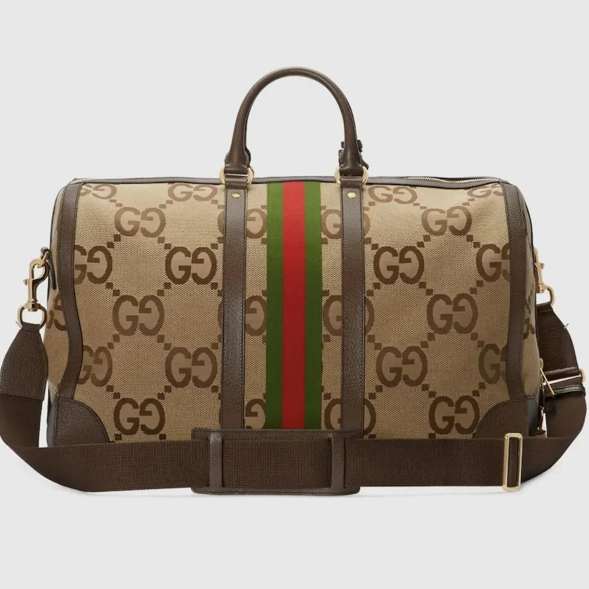 Gucci Jumbo GG Canvas Duffle Bag – Brown