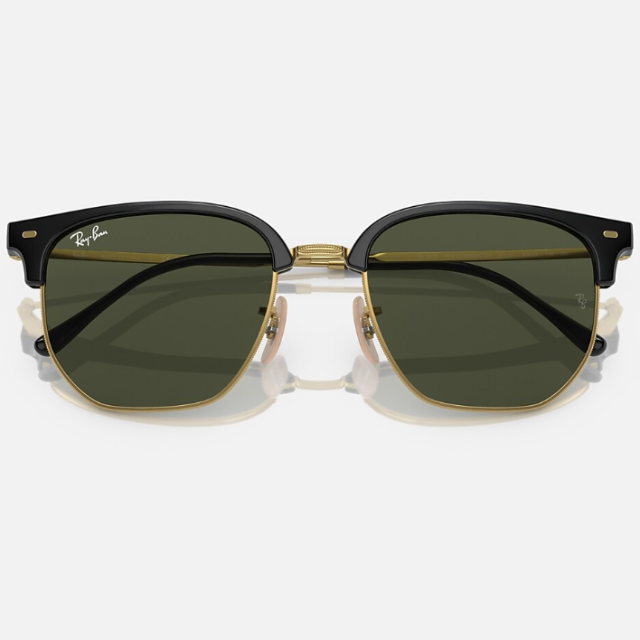 Ray Ban Women Irregular Frame Shiny Black Sunglasses