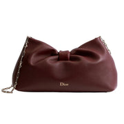 Dior Medium Lambskin Bow Bag – Burgundy