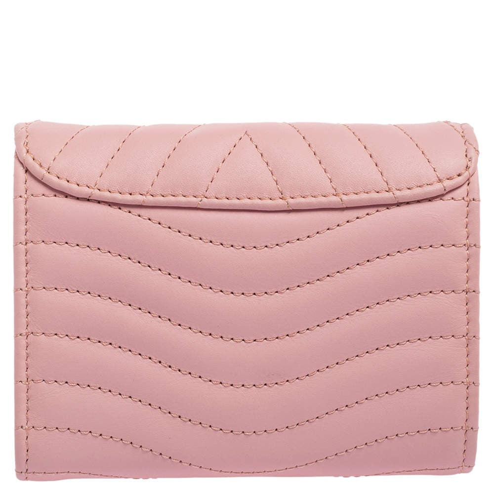 Louis Vuitton Smoothie Wave Tri Fold Wallet - Pink