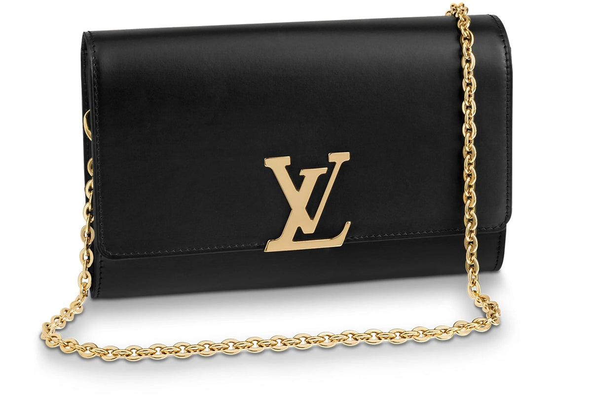 Louis Vuitton Pochette Louise Clutch Shoulder Bag - Black