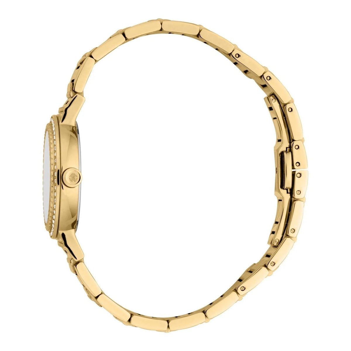 Just Cavalli Donna Glam Silver Dial Gold Steel Strap Watch for Women - RC5L098M0025