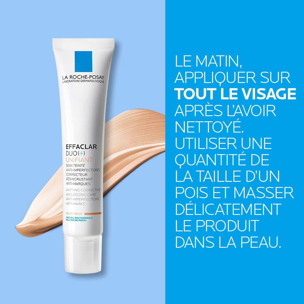 La Roche Posay Effacler Duo + Unifiant Global Action Corrective Care Imperfections Moisturizer - Light shade, 40ml