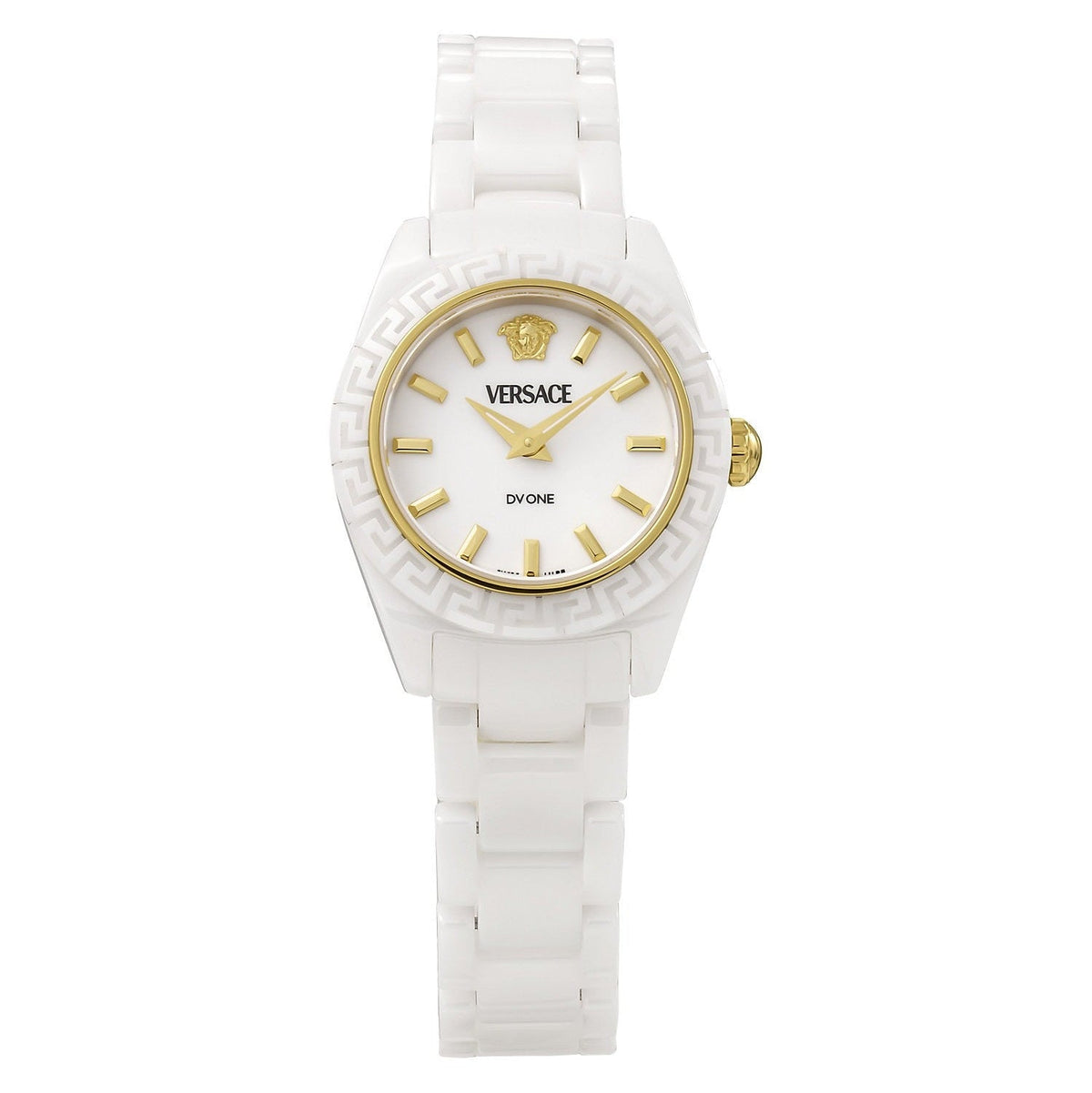 Versace DV One Mini White Dial White Ceramic Dial Watch for Women - VE9F00224