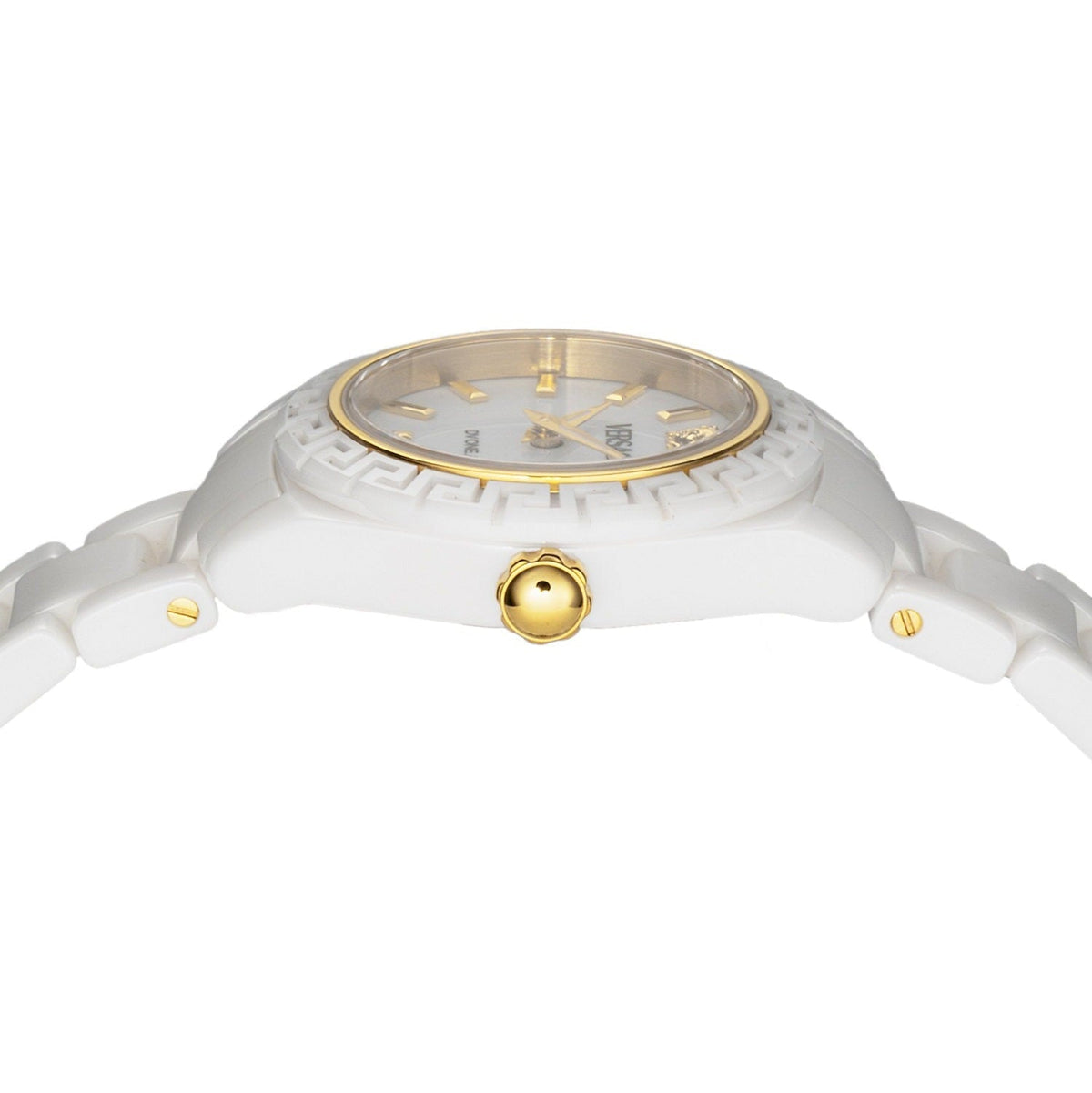 Versace DV One Mini White Dial White Ceramic Dial Watch for Women - VE9F00224