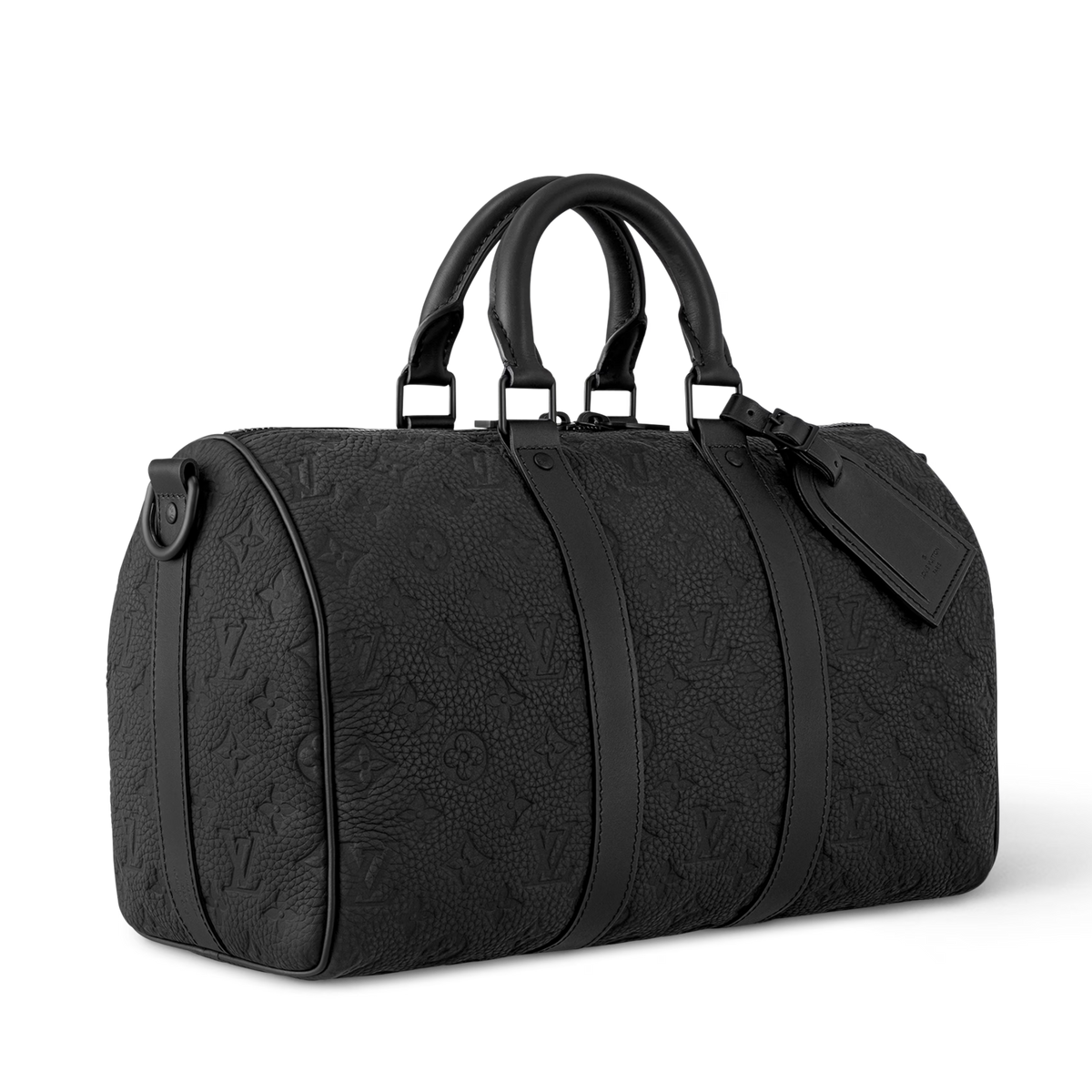 Louis Vuitton Taurillon Monogram Keepall Bandoulière 35 Duffle Bag – Black