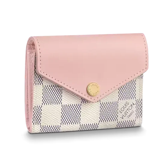 Louis Vuitton Damier Azur Zoe Wallet - Rose Ballerine