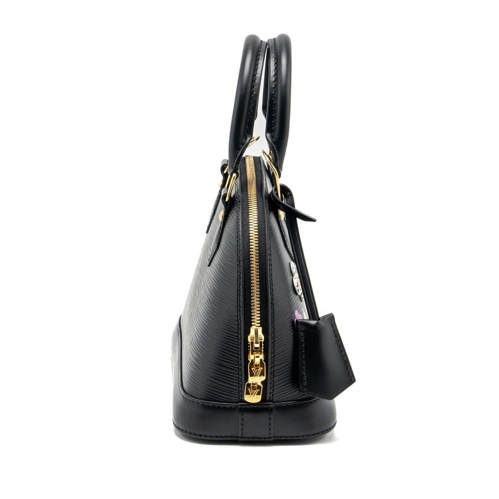 Louis Vuitton Blooming Flowers Epi Alma BB Handbag - Black