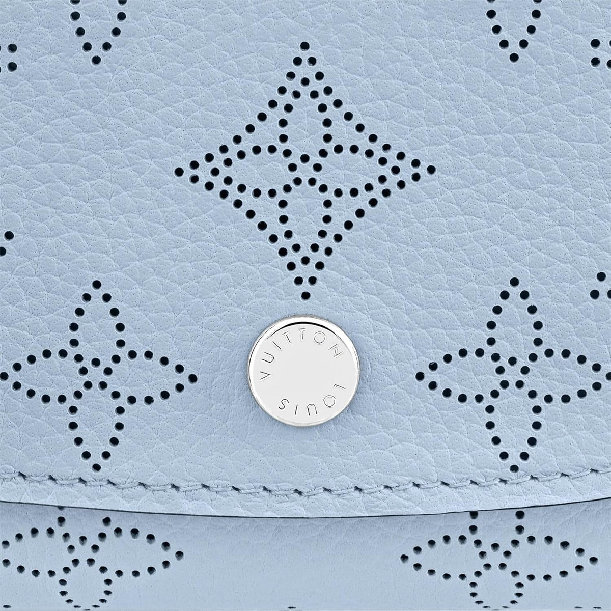 Louis Vuitton Mahina Leather Compact Iris Wallet - Blue