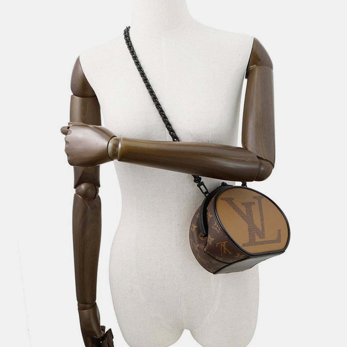 Louis Vuitton Reverse Monogram Boursicot Chain Bag - Brown