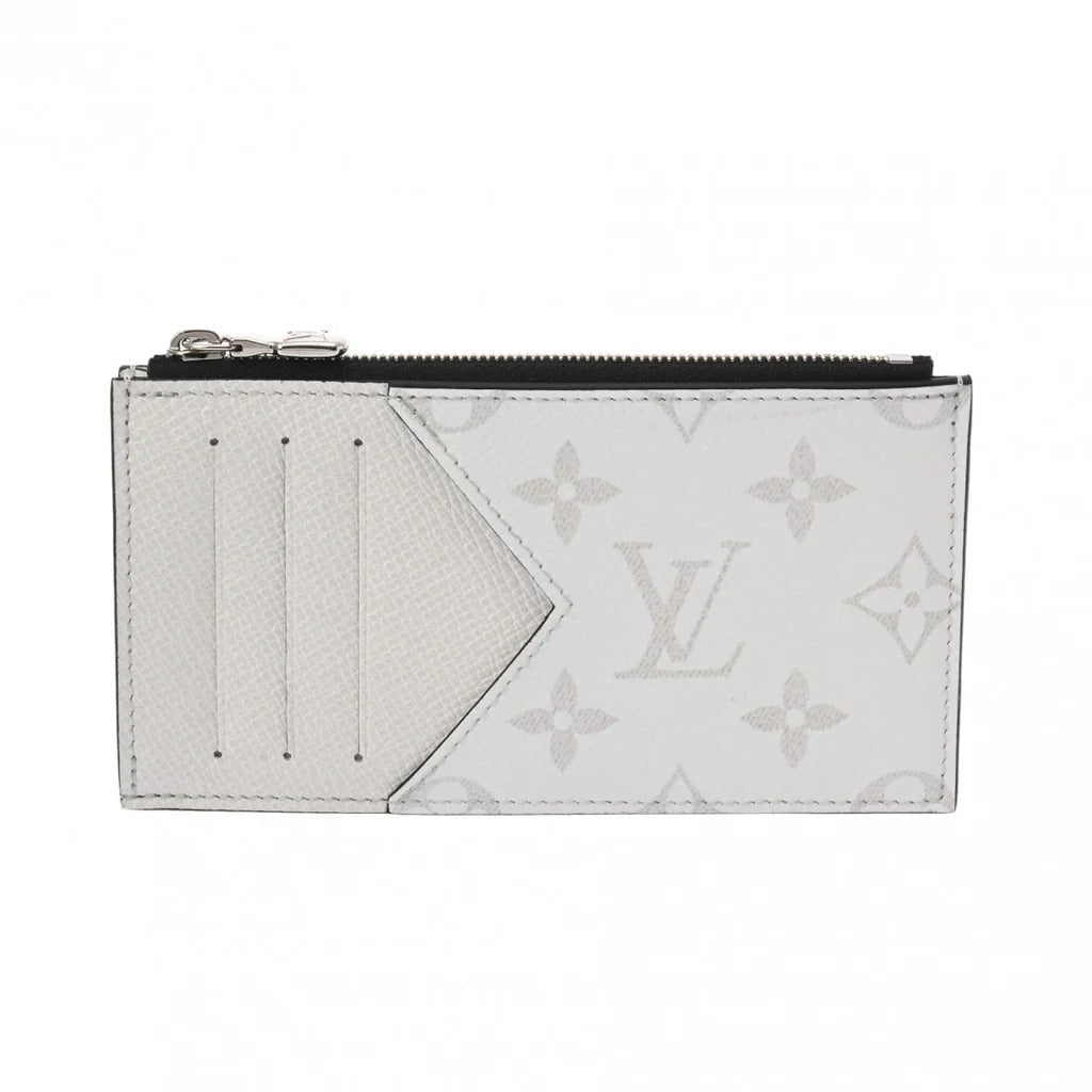Louis Vuitton Taigarama Coin Card Holder Wallet - White