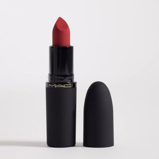 MAC Powder Kiss Hazy Matte Lipstick - Ruby New