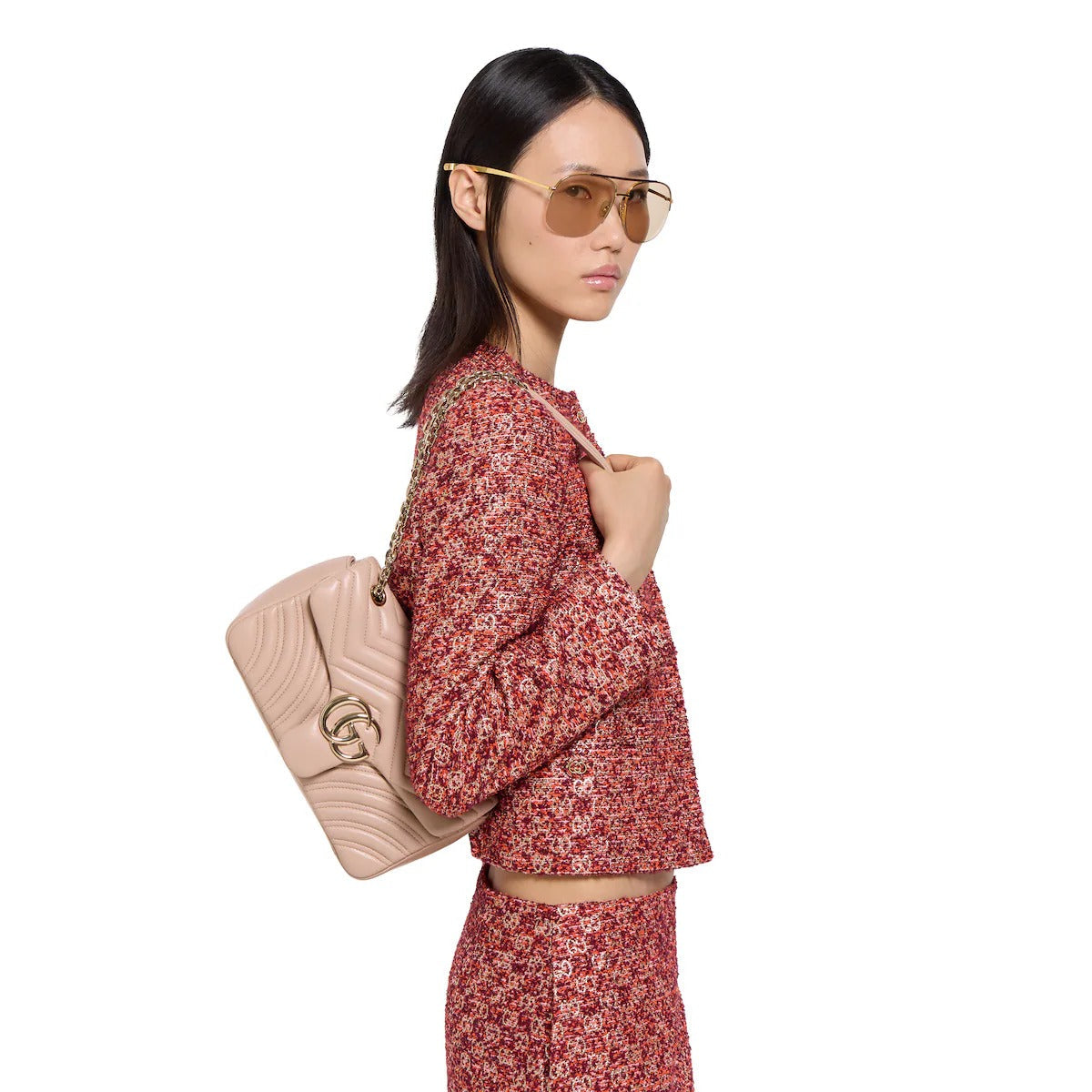 Gucci GG Marmont Chain Bag - Pink