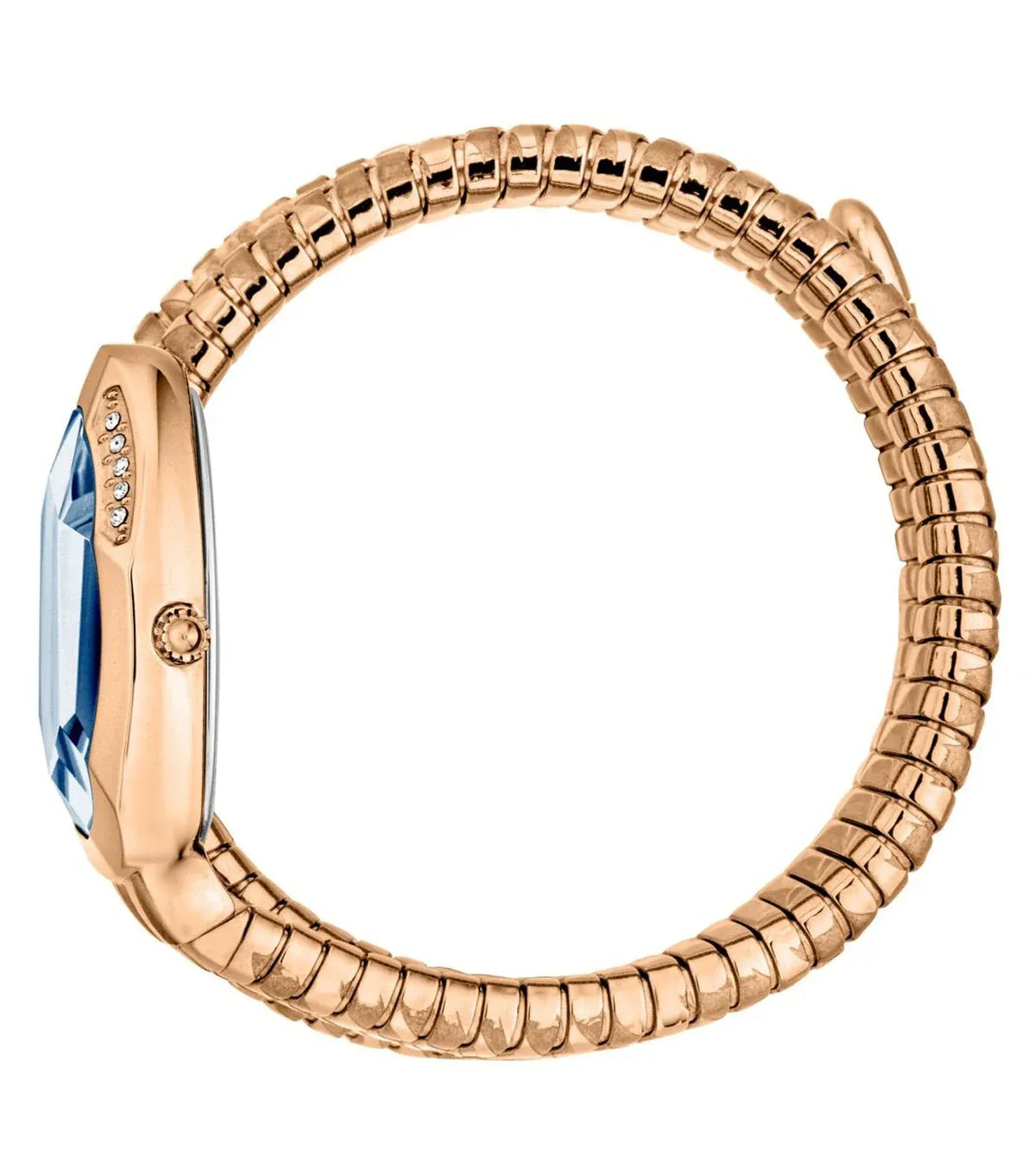 Just Cavalli Taglio Blue Dial Rose Gold Steel Strap Watch for Women - JC1L226M0045