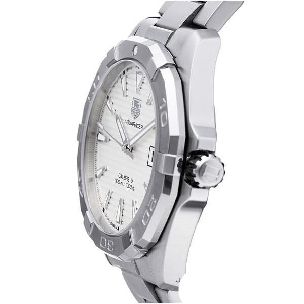 Tag Heuer Aquaracer Automatic White Dial Silver Steel Strap Watch for Men - WAY2111.BA0928