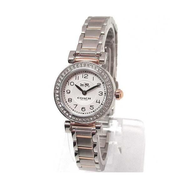Coach Madison Crystals Silver Dial Two Tone Steel Strap Watch for Women - 14502404