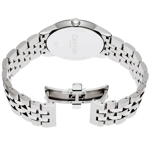 Calvin Klein Infinity Black Dial Silver Steel Strap Watch for Men - K5S34141