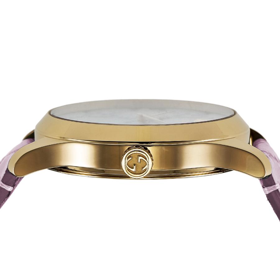 Gucci G Timeless Quartz Lilac Dial Lilac Leather Strap Watch For Women - YA1264098