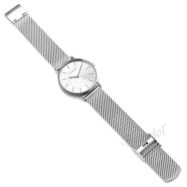 Coach Perry Quartz Silver Dial Silver Mesh Bracelet Watch for Women - 14503384
